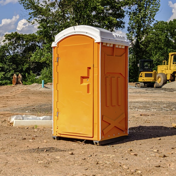 how often are the portable restrooms cleaned and serviced during a rental period in Clatsop County Oregon